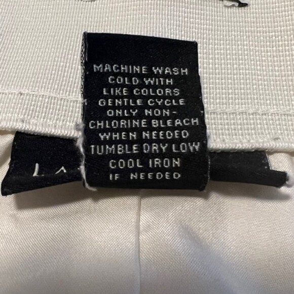 Lane Bryant Womens Ivory White Wide Leg Zip Closure Dress Pants Size 22s - Picture 6 of 9